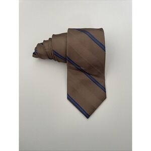 Michael Kors Tie‎ Khaki and Blue Mens 100% Silk